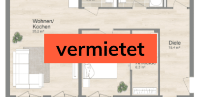 vermietet: Grundriss 3-Zimmer-Wohnung