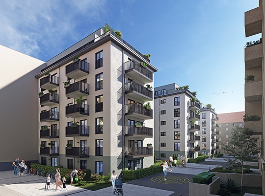 Fassade Mehrfamilienhäuser