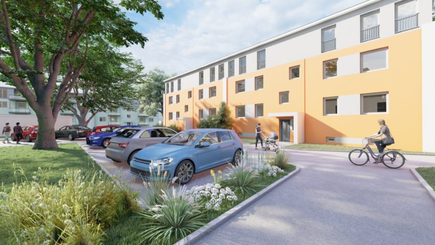 Fassade Mehrfamilienhaus