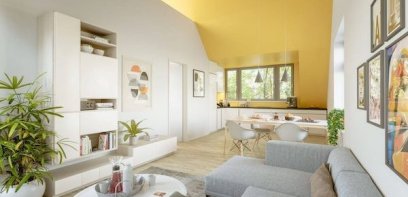 Innenansicht moderner heller Wohnraum