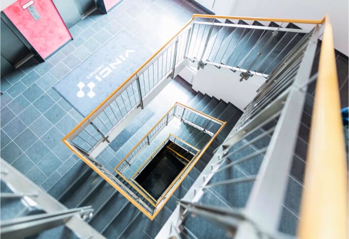 Treppenhaus von oben