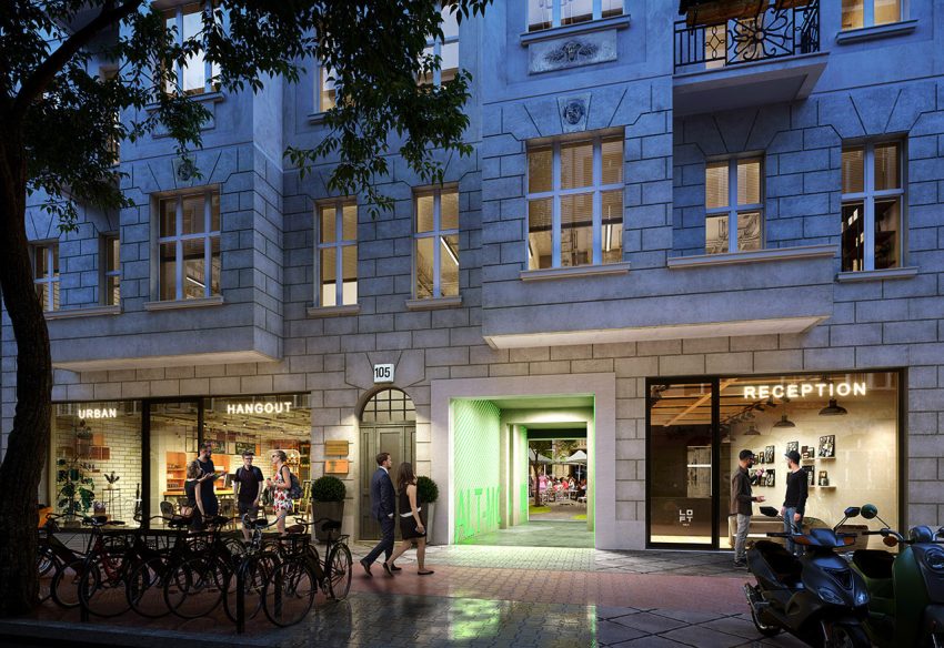 Eingangsbereich Geschäftsgebäude