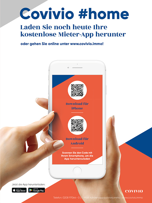 Covivio #home Laden Sie noch heute Ihre kostenlose Mieter-App herunter oder gehen Sie online unter www.covivio.immo!