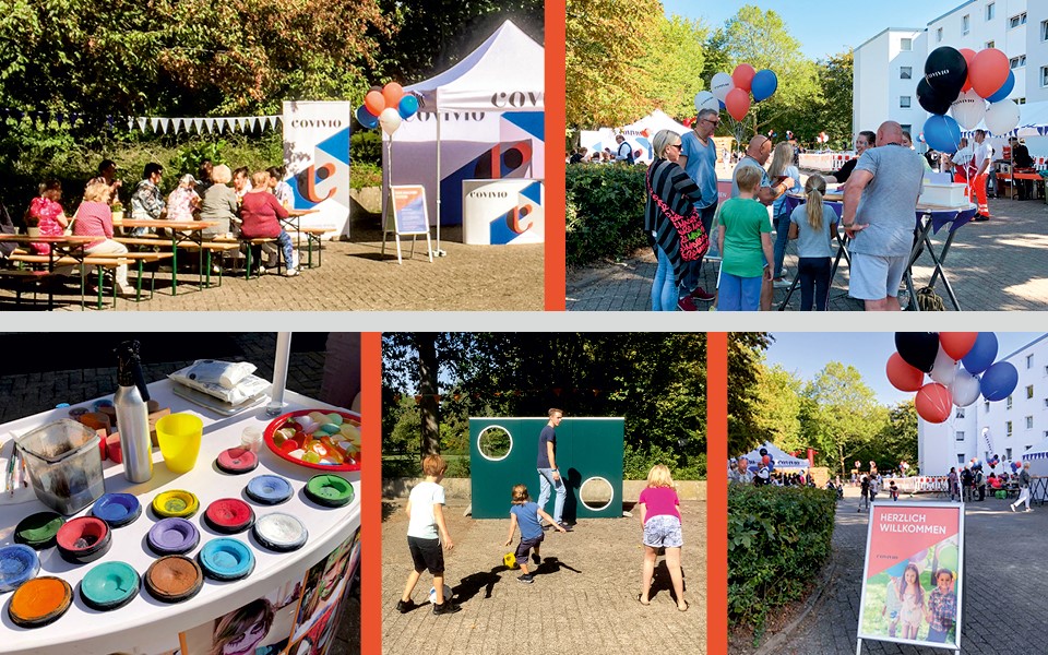 Verschiedene Fotos von Mieterfest