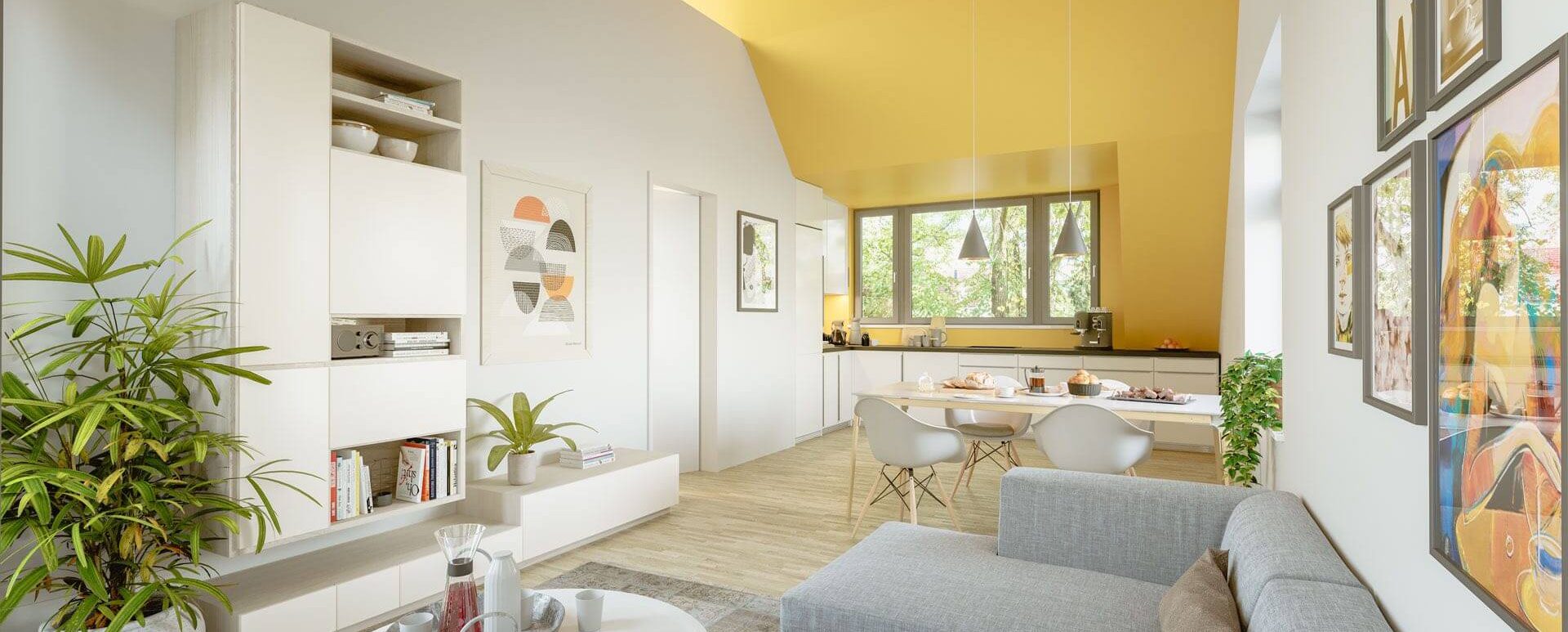 heller moderner Wohnraum