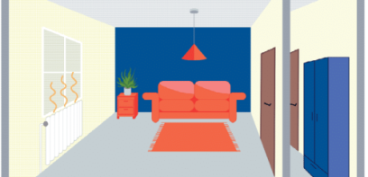 Grafik eines Wohnzimmers