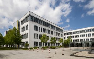 Außenansicht des Bürogebäude Sunsquare in München
