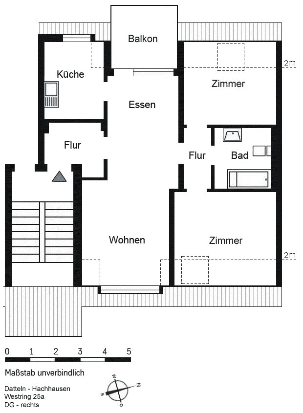 Wunderbare Dachgeschoss-Wohnung mit Balkon - Foto 4