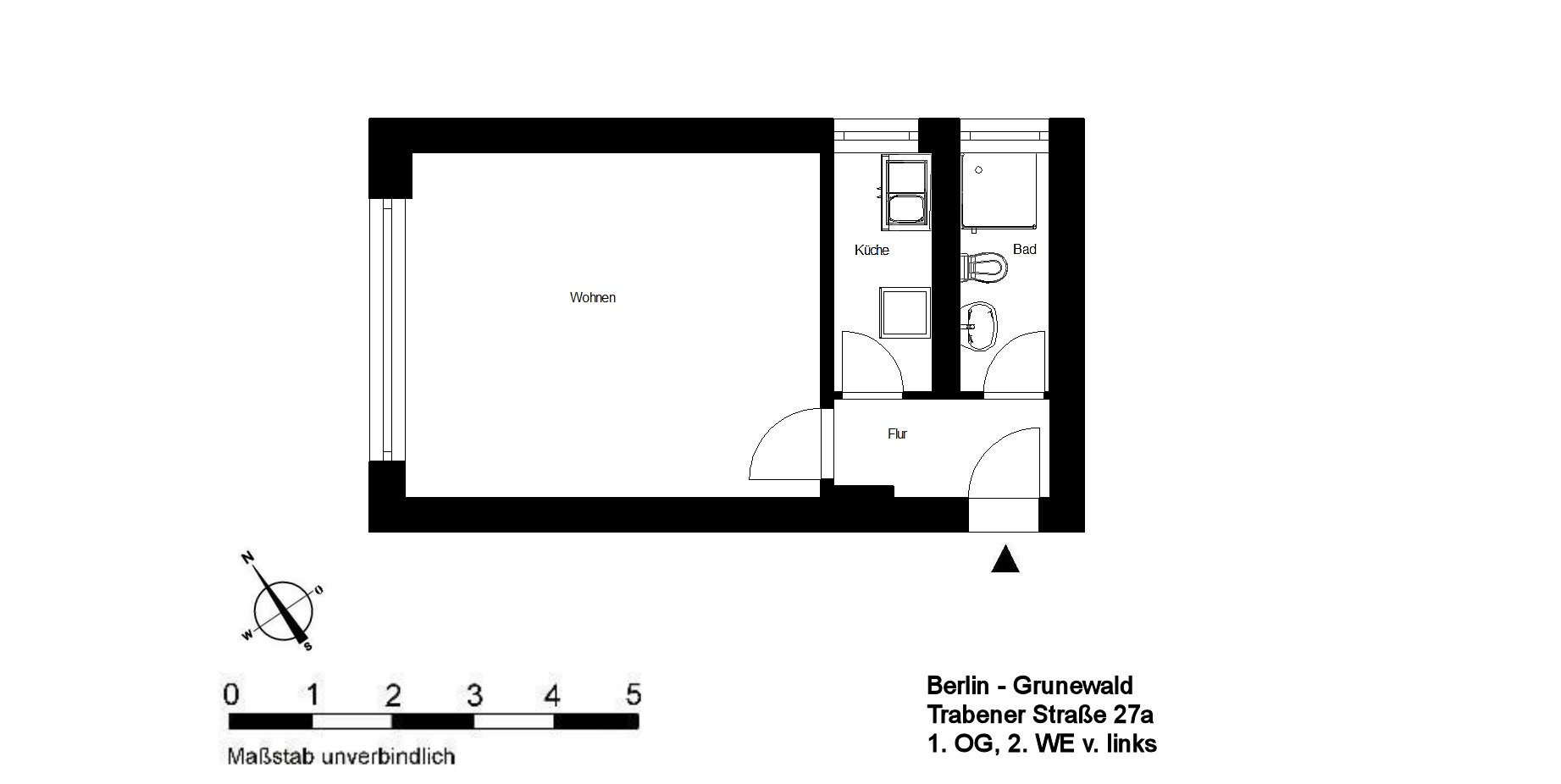 Möbliertes 1-Zi.-Apartment im luxuriösen Grunewald - Foto 3