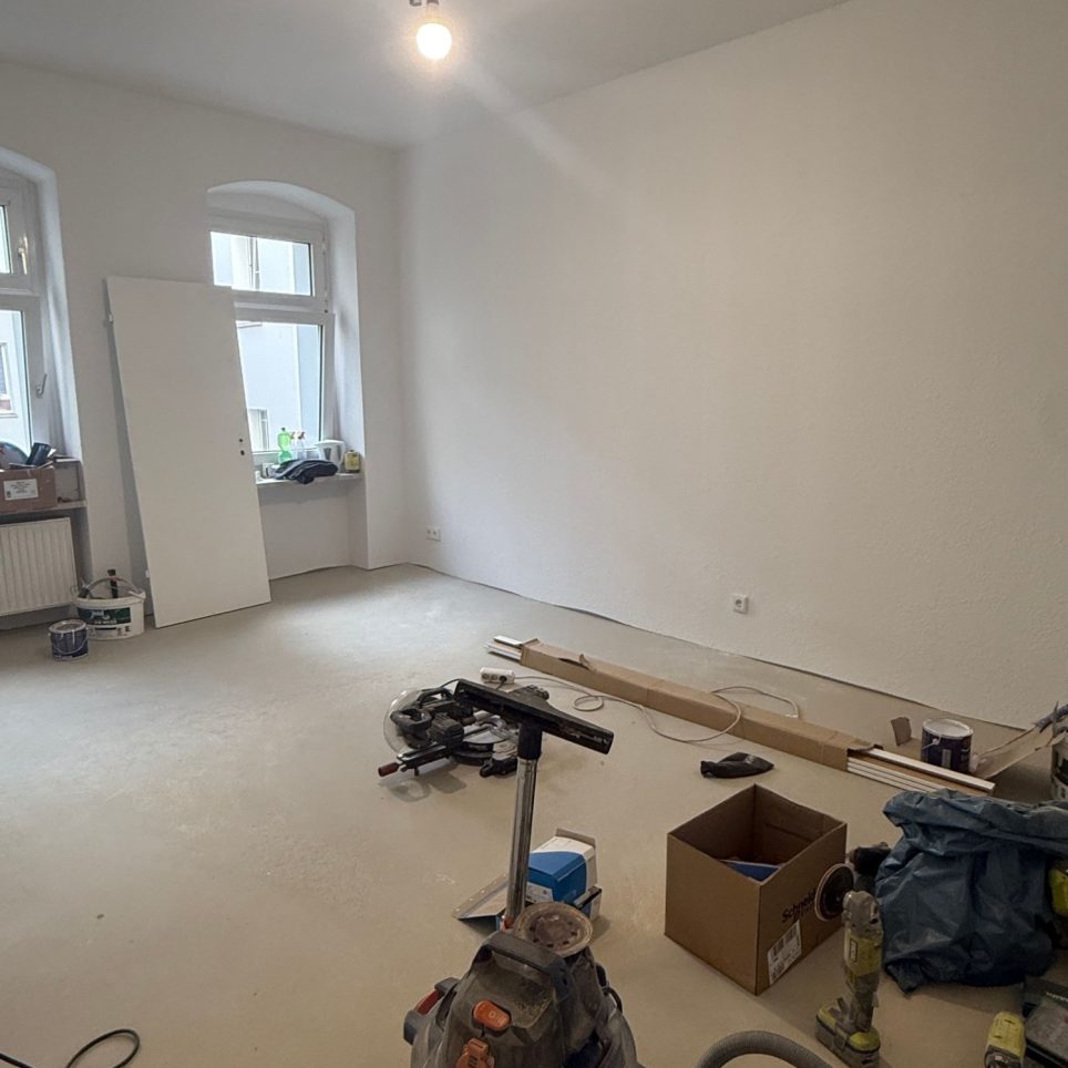 Zimmer im Sanierungszustand