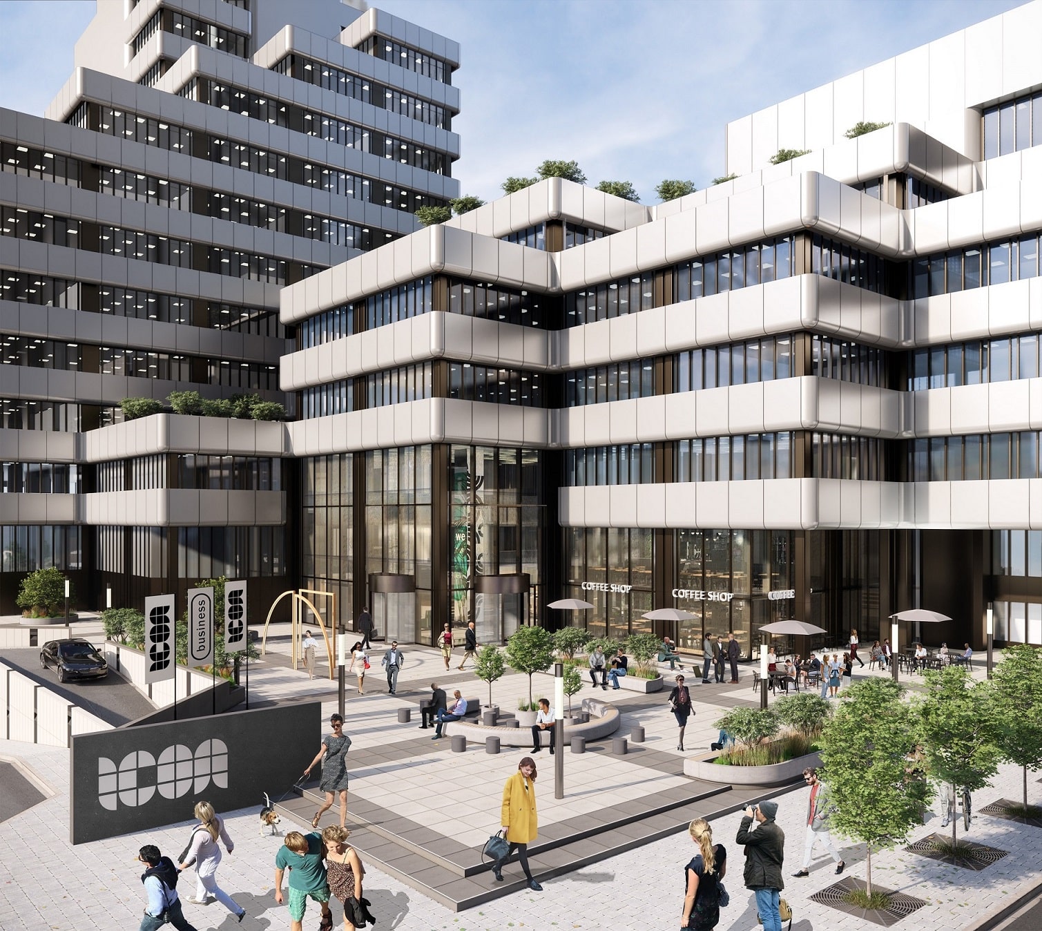 Covivio Office belebt Ikone in Düsseldorf neu - aus den Herzogterrassen wird ICON