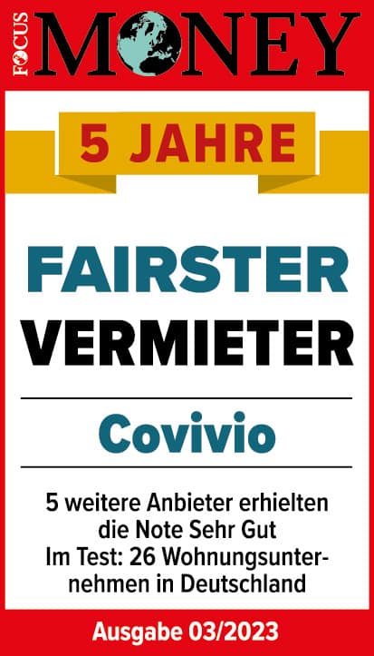 Fairster Vermieter: Covivio erreicht zum fünften Mal in Folge die Note „Sehr gut“ in FOCUS-MONEY-Studie