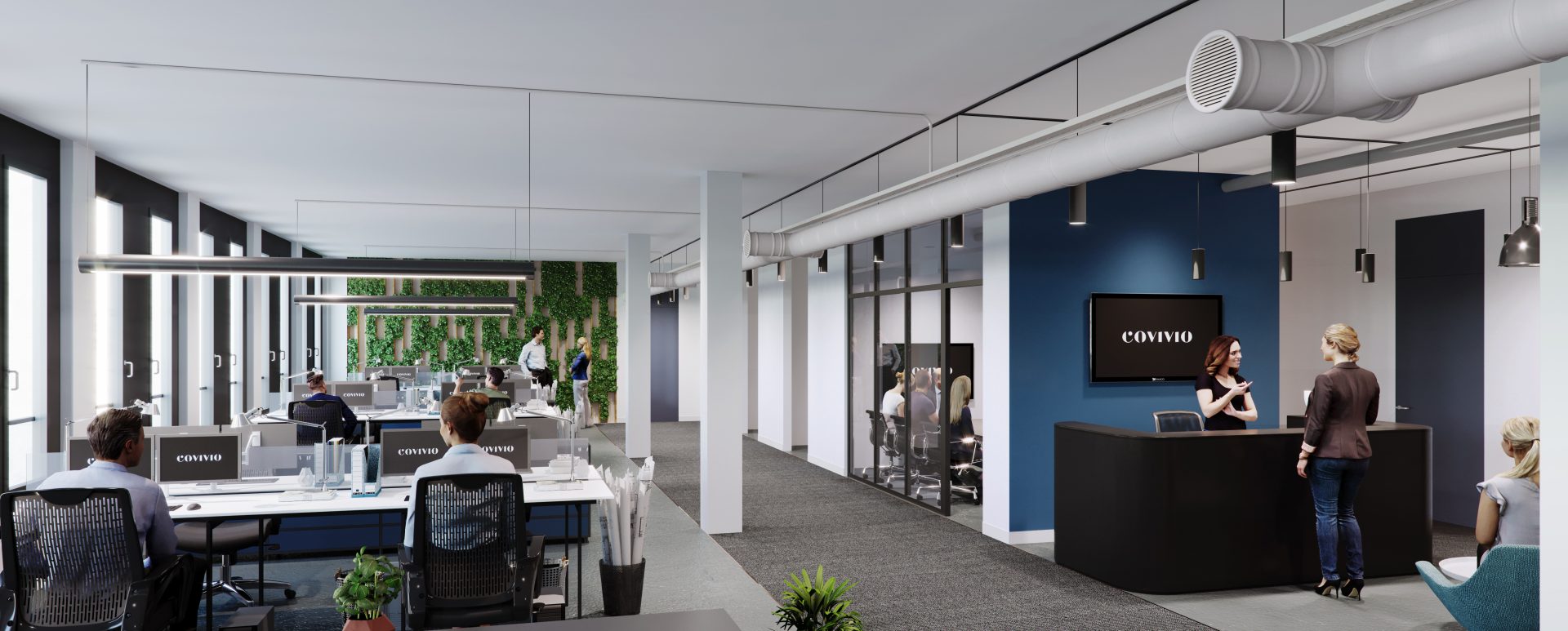 Modernes Großraumbüro