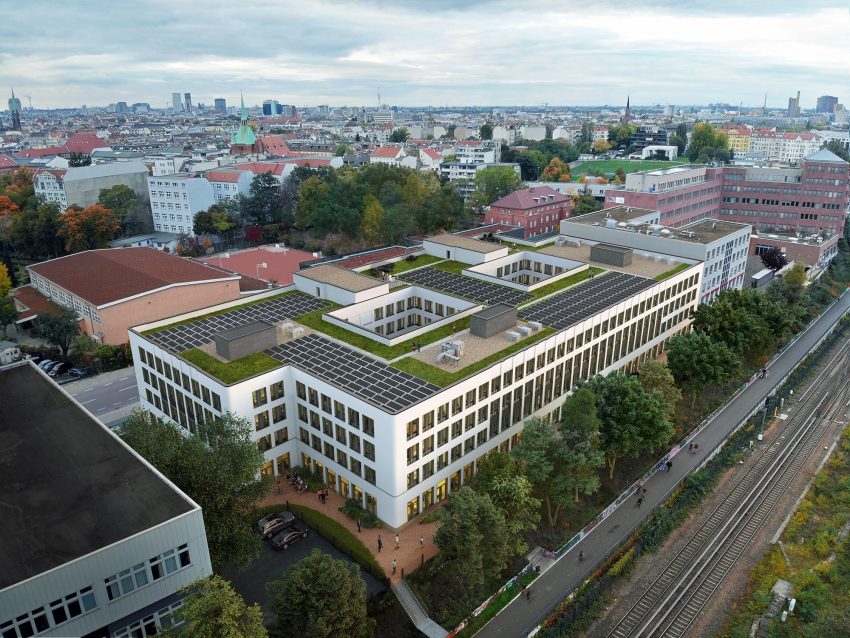 Bürogebäude aus der Luft