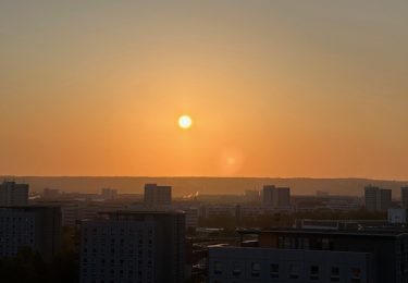 Weitblick mit Sonnenuntergang