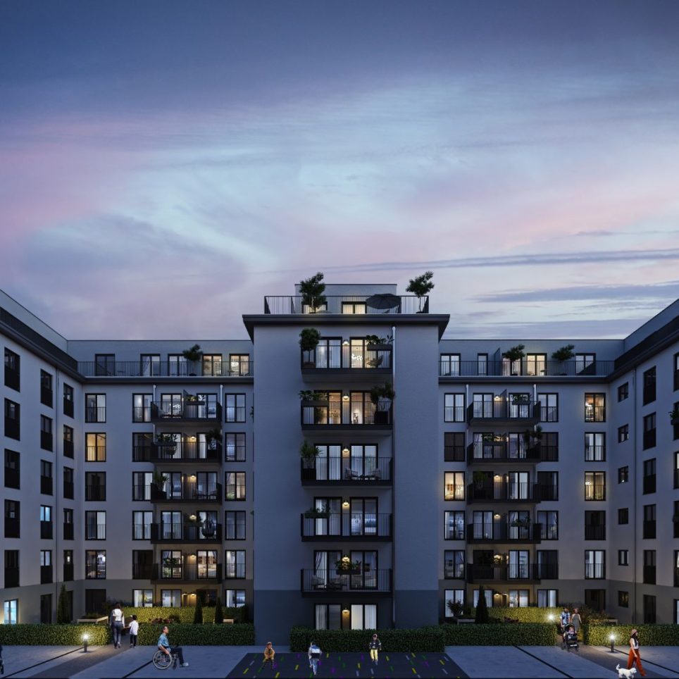 Traumhafter Neubau bei Nacht