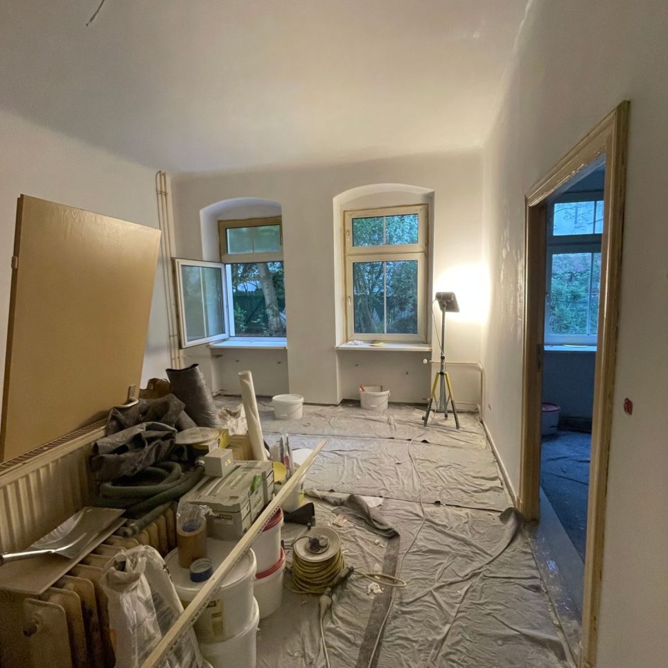 Wohnzimmer im Ausbau