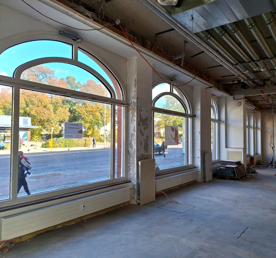 lange Schaufensterfront...