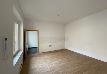 Offene Küchenzeile mit Fliesenspiegel