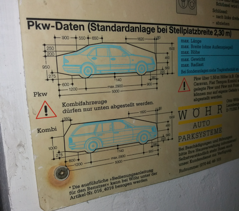 PKW-Abmessung und Gewicht
