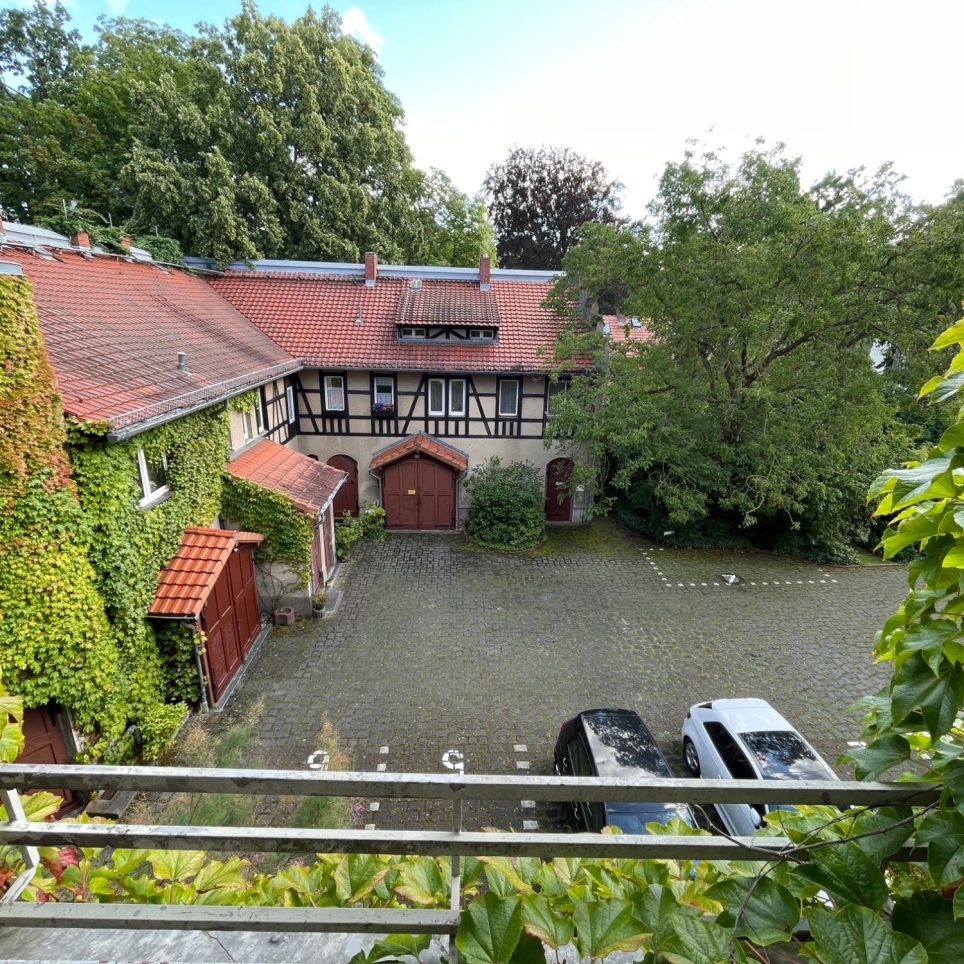 der Balkonausblick