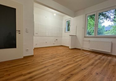 Originalfoto Wohnraum mit offener Kochküche