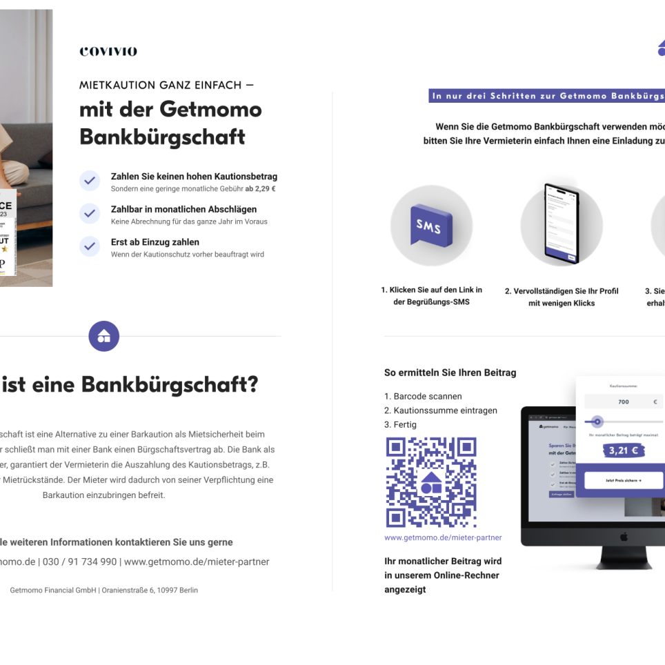 Getmomo Kautionsbürgschaft